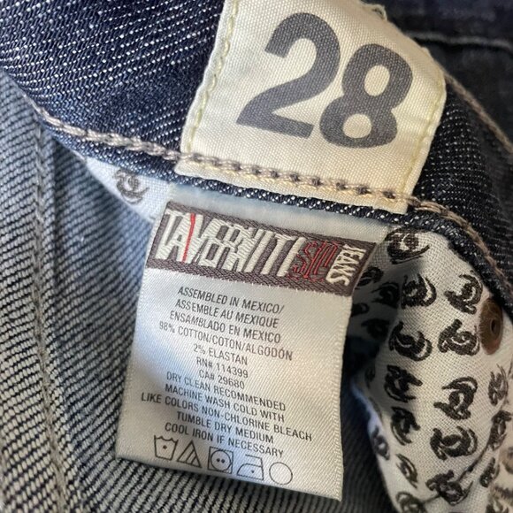 Taverniti So Grease Gothic Distressed Dark Wash Jeans - Picture 8 of 10